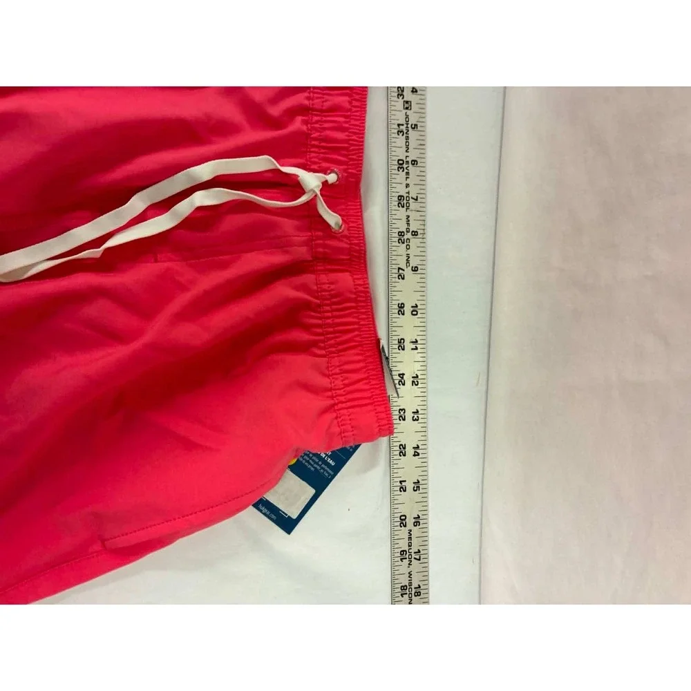 Huk Swim Trunks Mens S Coral Pink Drawstring Mesh Lined Performance Swim Shorts
